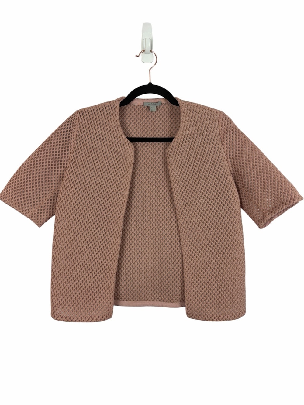 COS Dusty Pink Textured Open Front Cardigan Jacket XS